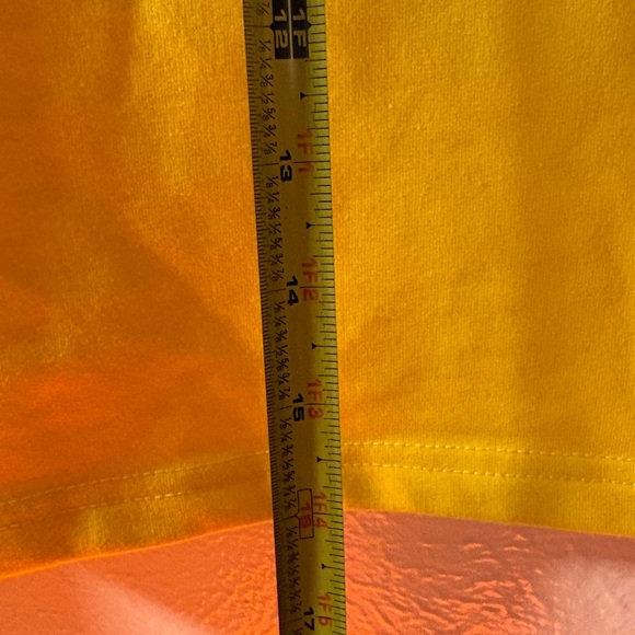 Yellow Cropped Hoodie with White Stripes - Picture 10 of 10